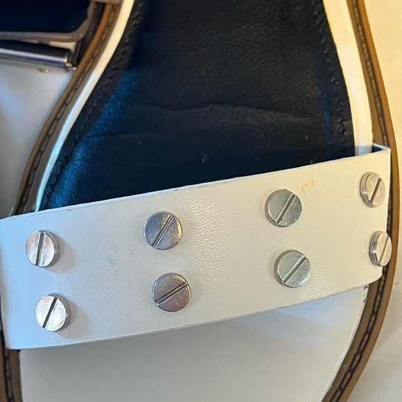 Nicole Studded Tan and White Sandal - Picture 6 of 8